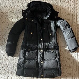 J Crew Black Down Puffer Coat